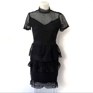 Bloomingdales Dress Ruffle Dot Lace Dress by Aqua